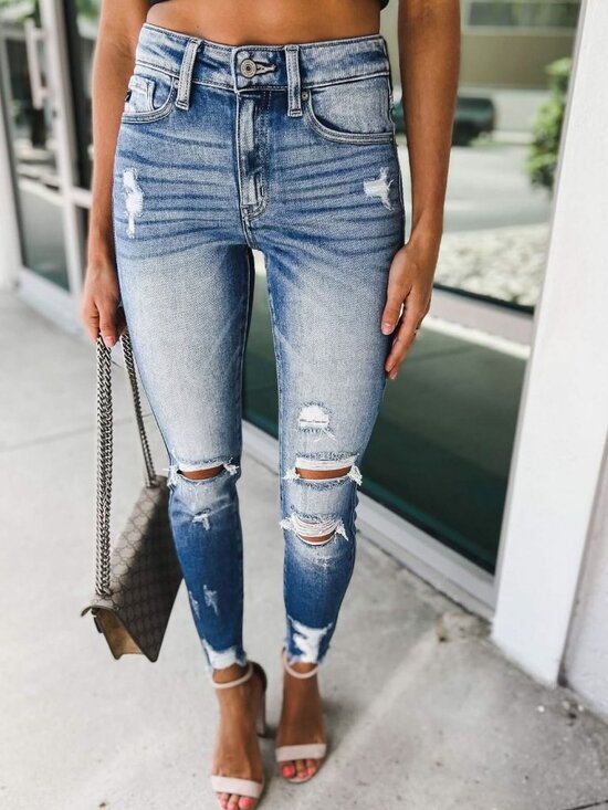 KanCan Denim - KANCAN*LoWRiSe*Distressed*AnKLe Skinny Jeans! 27 measured 28x28